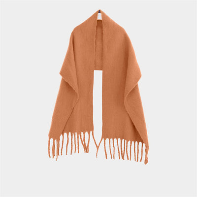 Chal Blanco y Rojo Cálido para el Cuello - Color Sólido Elegante - Image 29