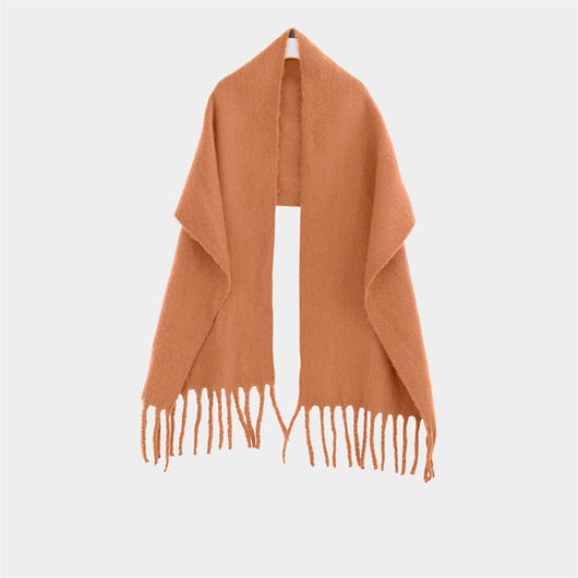 Chal Blanco y Rojo Cálido para el Cuello - Color Sólido Elegante - Image 29