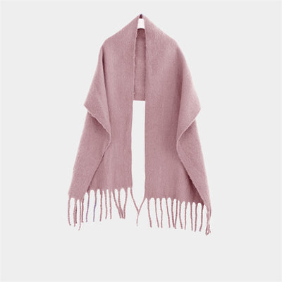 Chal Blanco y Rojo Cálido para el Cuello - Color Sólido Elegante - Image 31