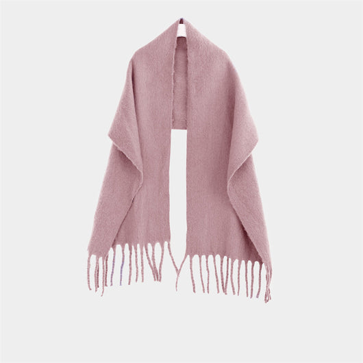Chal Blanco y Rojo Cálido para el Cuello - Color Sólido Elegante - Image 31