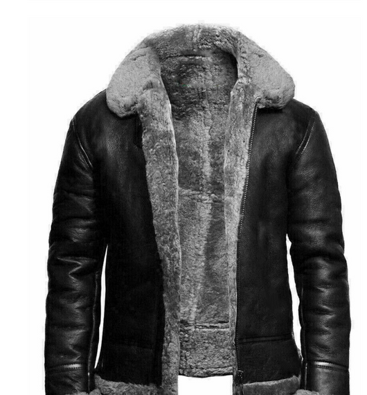 Chaqueta de Cuero Invernal para Hombre con Solapa y Forro de Piel - Image 7