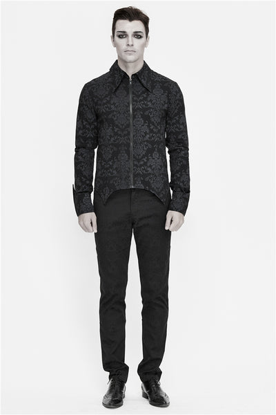 Camisa Hombre Cuello Alto Cremallera Bordada Manga Larga - Image 14