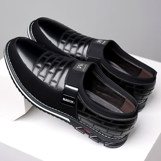 Zapatos Casuales de Cuero Talla Grande Todo Clima con Cierre Slip-On - Image 23