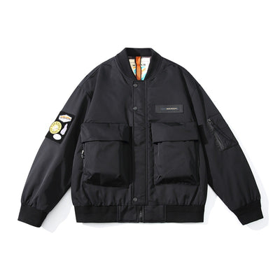 Chaqueta Piloto Acolchada Suelta Estilo Retro para Hombre - Image 14