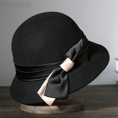 Gorro Bucket Retro Lana Negra - Calidez y Estilo Clásico - Image 11