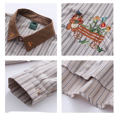 Camisa Manga Larga con Bordado de Osito - Diseño Único - Image 8
