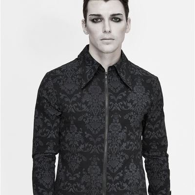 Camisa Hombre Cuello Alto Cremallera Bordada Manga Larga - Image 18