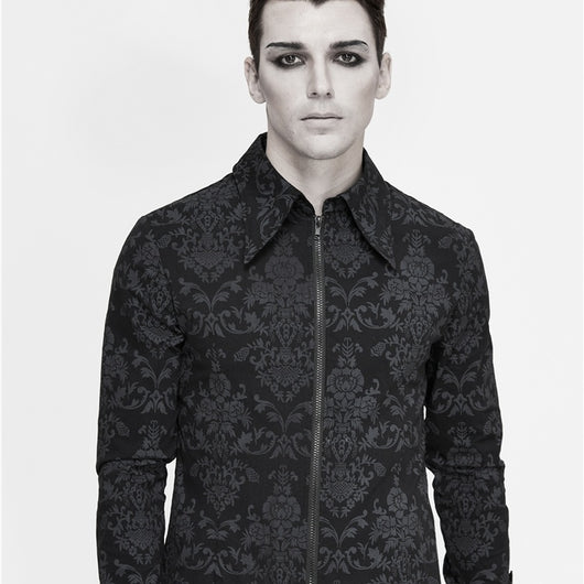 Camisa Hombre Cuello Alto Cremallera Bordada Manga Larga - Image 18
