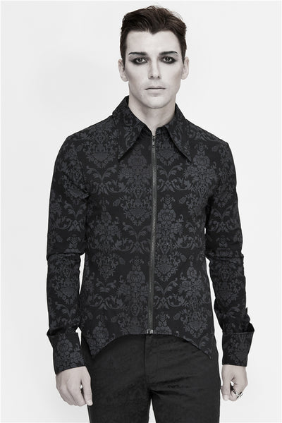Camisa Hombre Cuello Alto Cremallera Bordada Manga Larga - Image 19