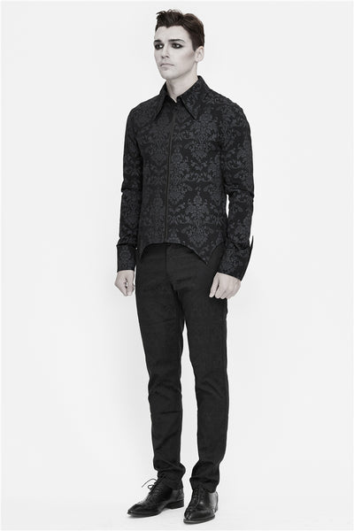 Camisa Hombre Cuello Alto Cremallera Bordada Manga Larga - Image 24