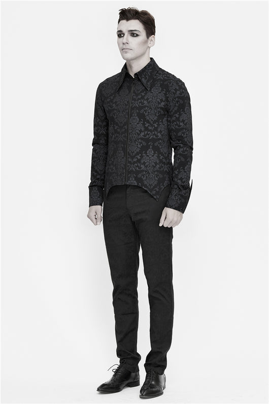 Camisa Hombre Cuello Alto Cremallera Bordada Manga Larga - Image 24