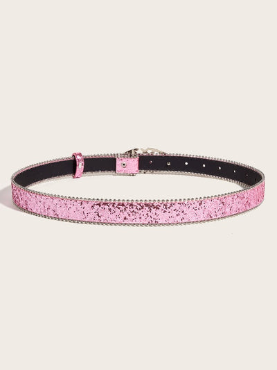 Cinturón Plateado para Mujer con Hebilla de Lentejuelas - Image 10