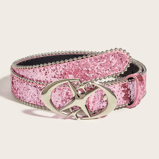Cinturón Plateado para Mujer con Hebilla de Lentejuelas - Image 11