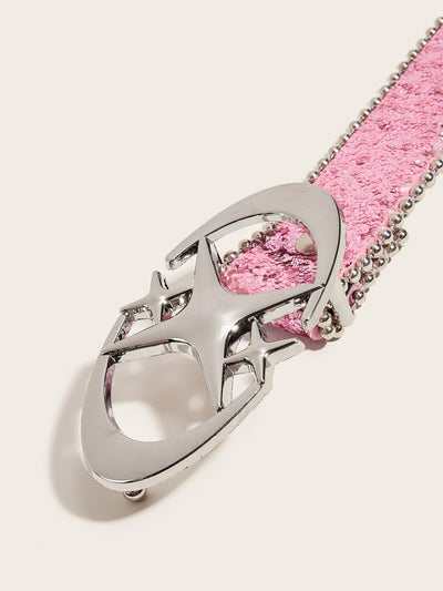 Cinturón Plateado para Mujer con Hebilla de Lentejuelas - Image 13