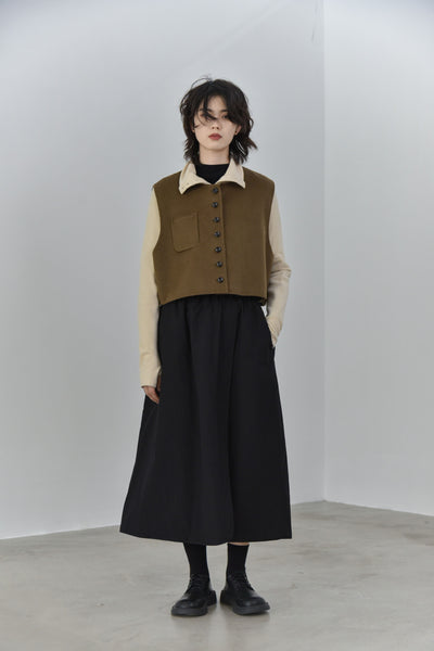 Chaleco Cardigan Reversible de Lana Doble Faz - Conjunto Elegante - Image 16