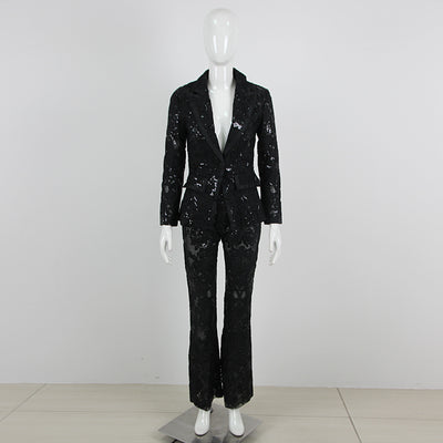 Conjunto de Pantalones Ajustados con Detalles Calados - Image 7