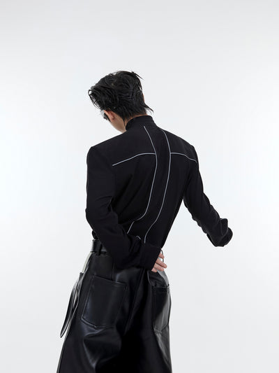 Camisa de Manga Larga con Forro de Color Sólido - Image 10