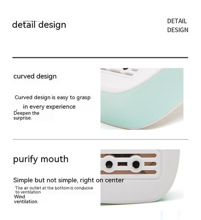 White and light blue plug-in air purifier with a leaf logo and 'Rnai Purifier' text on the front. - Image 18