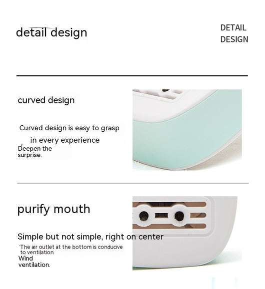 White and light blue plug-in air purifier with a leaf logo and 'Rnai Purifier' text on the front. - Image 18