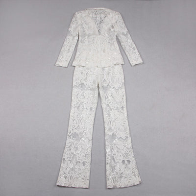 Conjunto de Pantalones Ajustados con Detalles Calados - Image 14