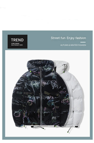 Abrigo de Invierno Acolchado con Capucha para Hombre - Image 10