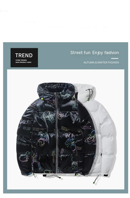 Abrigo de Invierno Acolchado con Capucha para Hombre - Image 10