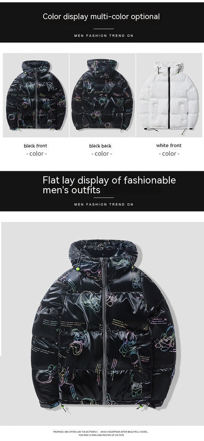 Abrigo de Invierno Acolchado con Capucha para Hombre - Image 14