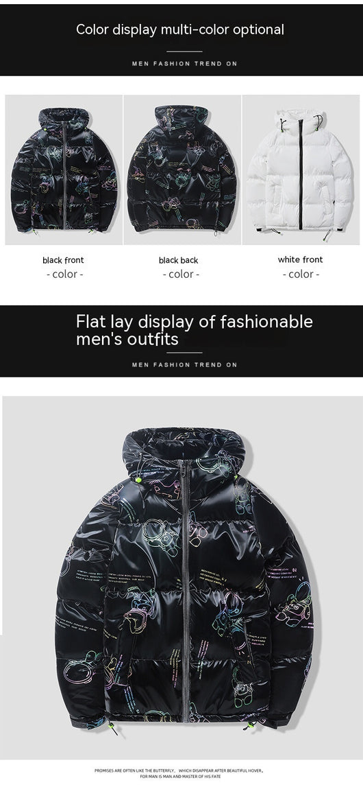 Abrigo de Invierno Acolchado con Capucha para Hombre - Image 14