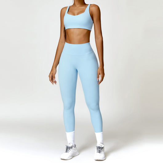 Conjunto Deportivo Yoga Cintura Alta Ajustado Secado Rápido para Mujer - Image 9
