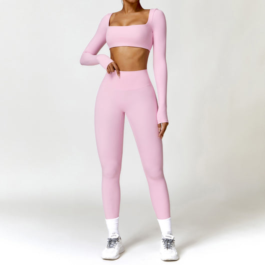 Conjunto Deportivo Yoga Cintura Alta Ajustado Secado Rápido para Mujer - Image 16