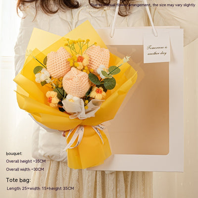 Ramo de Tulipanes Tejidos en Lana - Regalo Perfecto para Mamá, Graduación y Ocasiones Especiales - Image 10