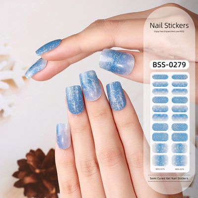 Stickers de Uñas Navideños con Gel UV - Diseños Festivos Brillantes - Image 9