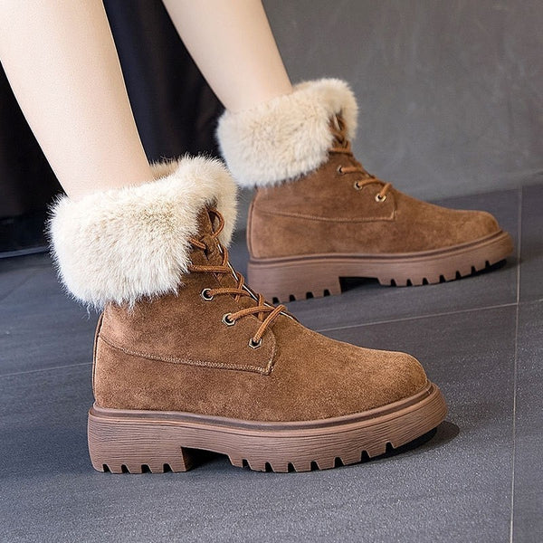 Botas para Mujer con Forro de Piel Cálida y Ligera