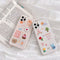 Funda para iPhone con Diseño Bordado de Osito y Conejito