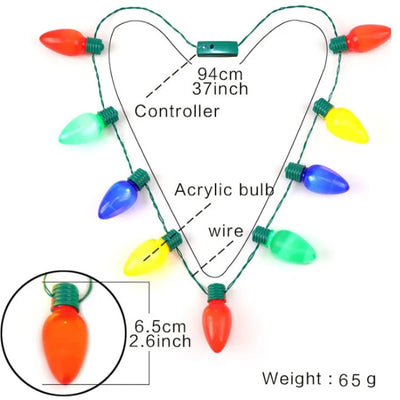 Collar Luminoso Navideño con Bombillas LED Multicolor para Fiestas - Image 14