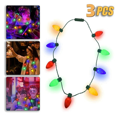 Collar Luminoso Navideño con Bombillas LED Multicolor para Fiestas - Image 15