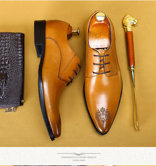 Zapatos de Cuero Ejecutivo con Punta Tallada - Elegancia Profesional - Image 9