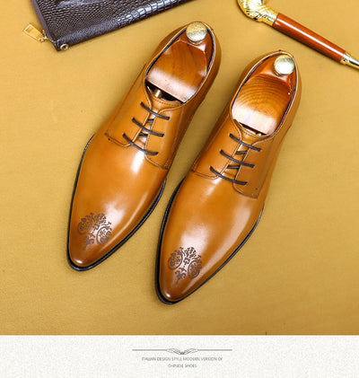 Zapatos de Cuero Ejecutivo con Punta Tallada - Elegancia Profesional - Image 10