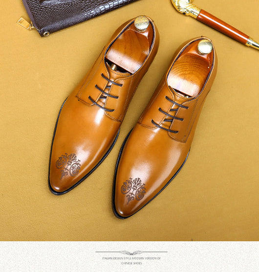 Zapatos de Cuero Ejecutivo con Punta Tallada - Elegancia Profesional - Image 10