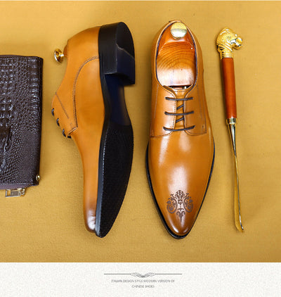 Zapatos de Cuero Ejecutivo con Punta Tallada - Elegancia Profesional - Image 11