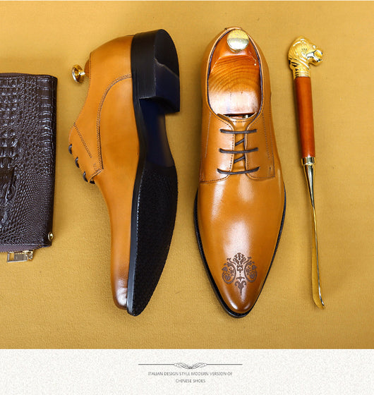 Zapatos de Cuero Ejecutivo con Punta Tallada - Elegancia Profesional - Image 11
