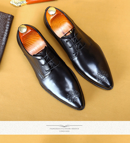 Zapatos de Cuero Ejecutivo con Punta Tallada - Elegancia Profesional - Image 14