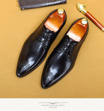 Zapatos de Cuero Ejecutivo con Punta Tallada - Elegancia Profesional - Image 16