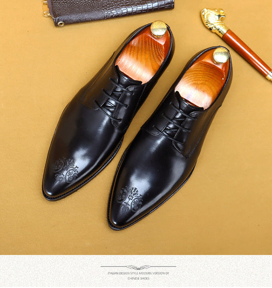 Zapatos de Cuero Ejecutivo con Punta Tallada - Elegancia Profesional - Image 16