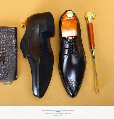 Zapatos de Cuero Ejecutivo con Punta Tallada - Elegancia Profesional - Image 17