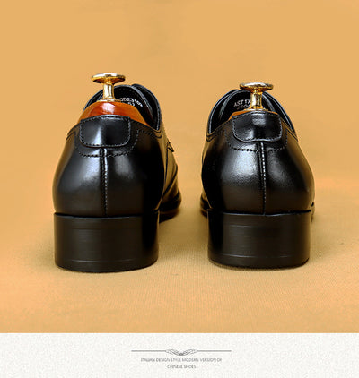 Zapatos de Cuero Ejecutivo con Punta Tallada - Elegancia Profesional - Image 19