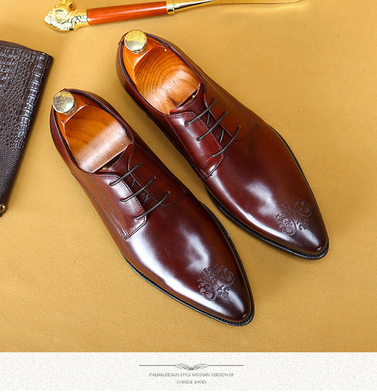 Zapatos de Cuero Ejecutivo con Punta Tallada - Elegancia Profesional - Image 21