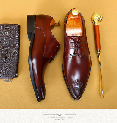 Zapatos de Cuero Ejecutivo con Punta Tallada - Elegancia Profesional - Image 22