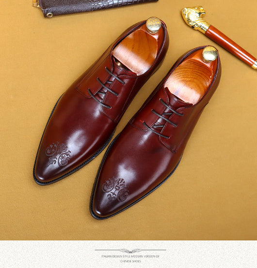 Zapatos de Cuero Ejecutivo con Punta Tallada - Elegancia Profesional - Image 23