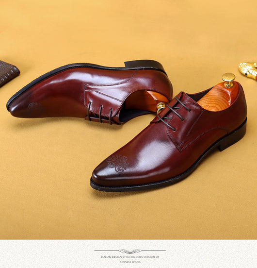 Zapatos de Cuero Ejecutivo con Punta Tallada - Elegancia Profesional - Image 25